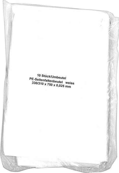 Müllbeutel B330/310xL750mm 60l 25 µm weiß 10St./Btl.-0