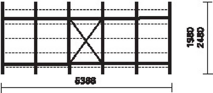 Kragarmregal H1980xB5366xT500mm 5 Felder eins.Trgf.5250kg BITO-0