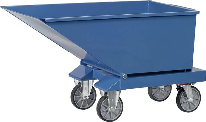 Muldenkipper Inh.250l L1359xB713xH780mm brillantblau m.Ablasshahn FETRA-0