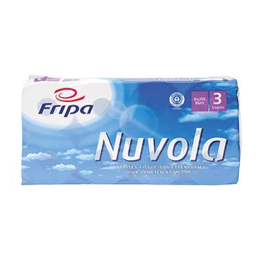 fripa Toilettenpapier 1200801 3lagig weiß 8 Rl./Pack.-0