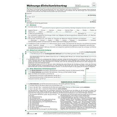 RNK Mietvertrag DIN A4 4Blatt