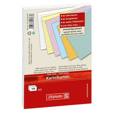 BRUNNEN Karteikarten 102240100 DIN A4 liniert Karton weiß-1