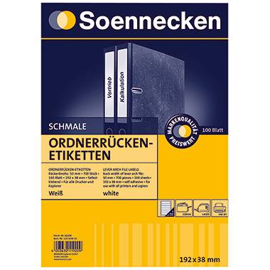 Ordneretikett schmal/kurz sk weiß 700 St./Pack.-0