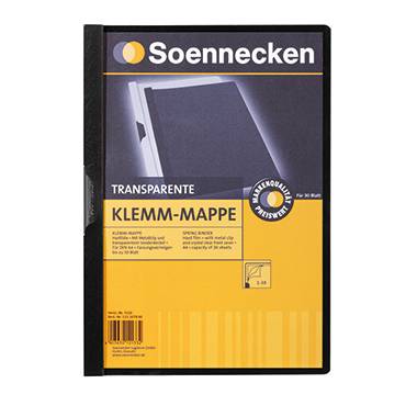 Soennecken Klemmmappe 3320 DIN A4 bis 30Blatt PVC schwarz-0