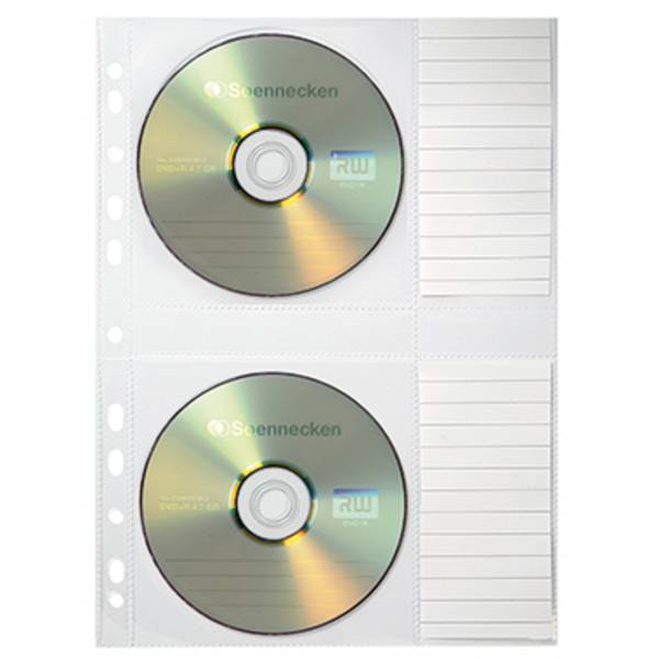 CD/DVD Hülle für 2CDs transparent 5 St./Pack.