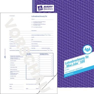 Lohnabrechnung DIN A4 50Blatt - Artikel: 114032000-0