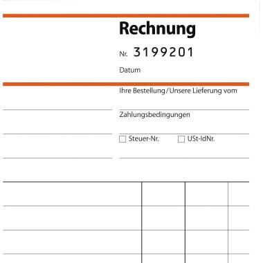 Rechnung A5 hoch SD ohne MwSt. Ausweis 2x30 Blatt-3