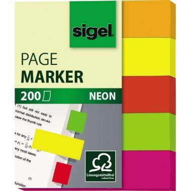 Haftmarker Neon 12x50mm 200Bl. sortiert 5 St./Pack.-0