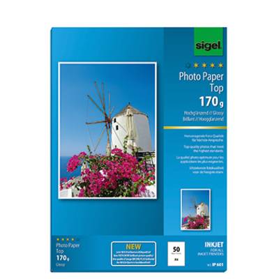 Sigel Fotopapier IP601 DIN A4 170g hochweiß 50 Bl./Pack.