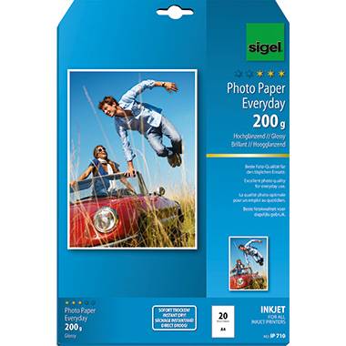 Fotopapier Everyday-plus DIN A4 200g weiß 20 Bl./Pack.-0