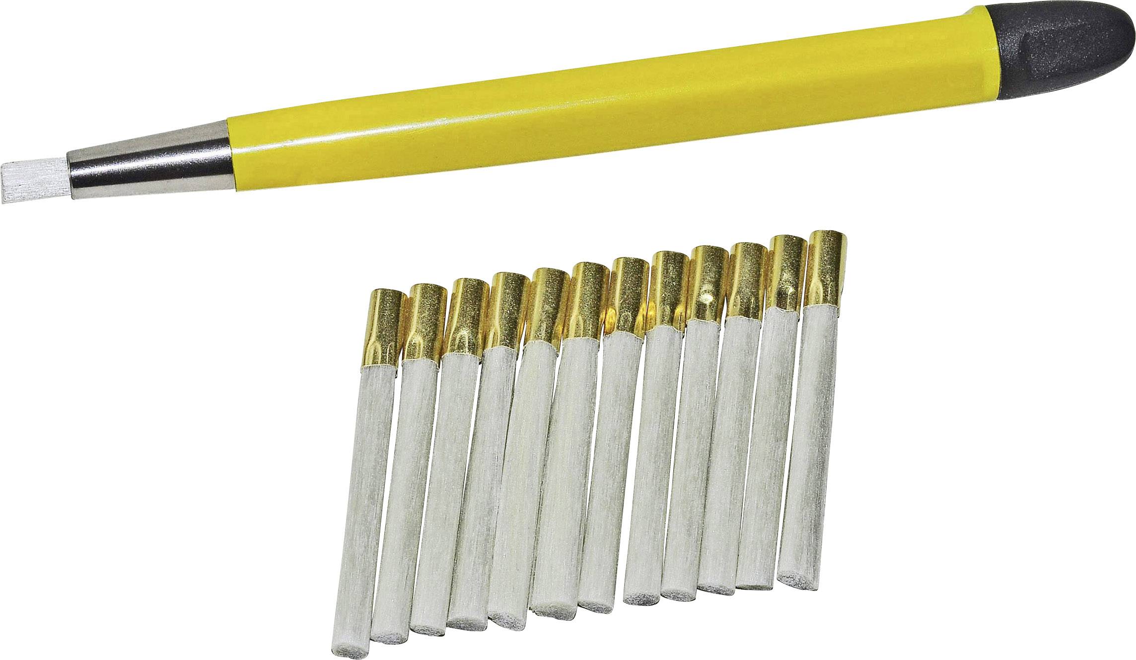 12 Glasfaser-Ersatzpinsel 4 mm Polierstift Set 1x Glasfaserradierer 4 mm grün 