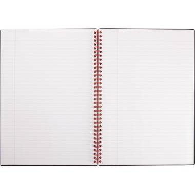 Spiralbuch Office Black 'n Red A4 liniert 8 mm 70 Blatt 90 g/qm-2
