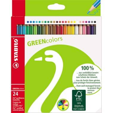 STABILO Farbstift GREENcolors 6019/2-24 sortiert 24 St./Pack.-0