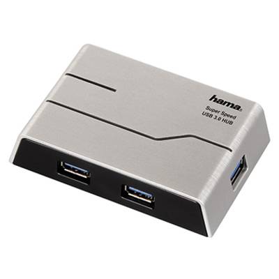 Hama USB-Hub 00039879 USB 3.0 1:4 mit Netzteil schwarz