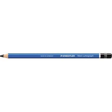 STAEDTLER Bleistift Mars Lumograph 100-9B 17,5cm 9B Schaft blau-0