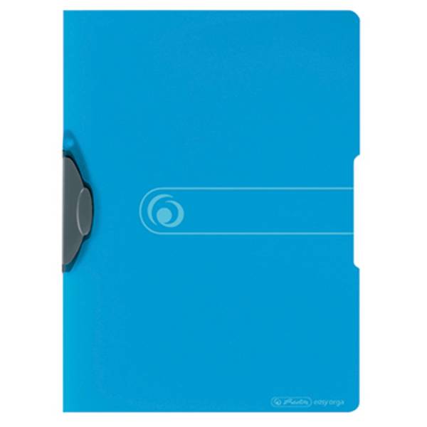 Cliphefter Express-Clip PP A4 blau transparent to go