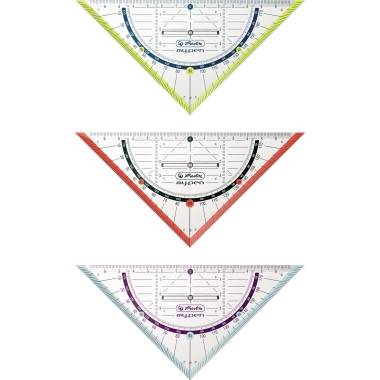 Herlitz Geometriedreieck my.pen 11367968 16cm Griff Kunstoff sort.-0