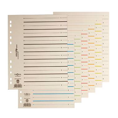 PAGNA Trennblätter »easy rip« 210 g/m² farbig sortiert - 10 Stück-1