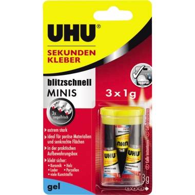 Sekundenkleber blitzschnell MINIS gel 1g 3 St./Pack.-0