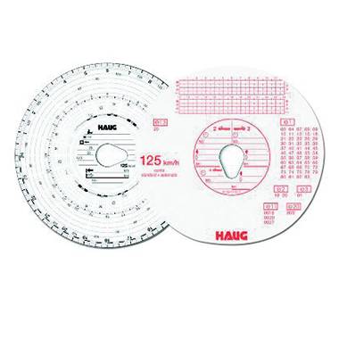 HAUG Tachoscheibe 125km/h Kombi 125 100 100 St./Pack. - Artikel: 114000300-1