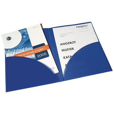 Broschürenmappe DIN A4 PP Klarsichttasche blau-2