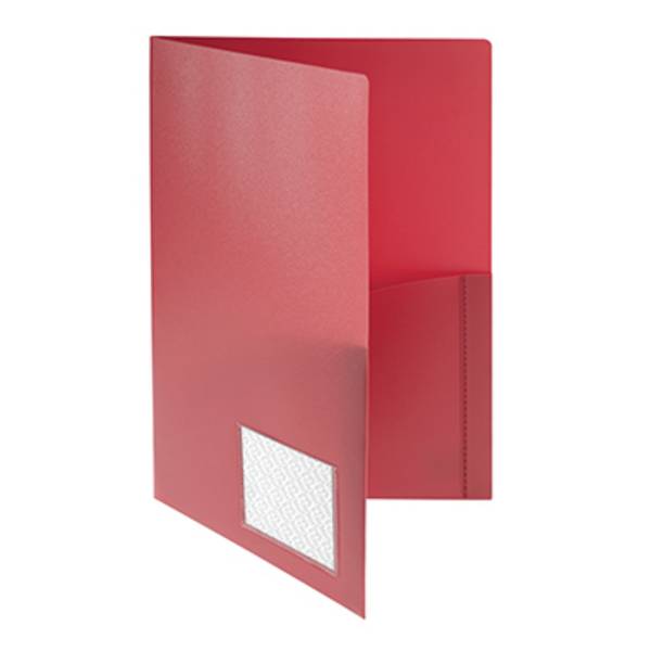 FolderSys Broschürenmappe 10008-80 DIN A4 PP Klarsichttasche rot