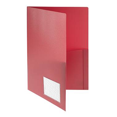 FolderSys Broschürenmappe 10008-80 DIN A4 PP Klarsichttasche rot-0