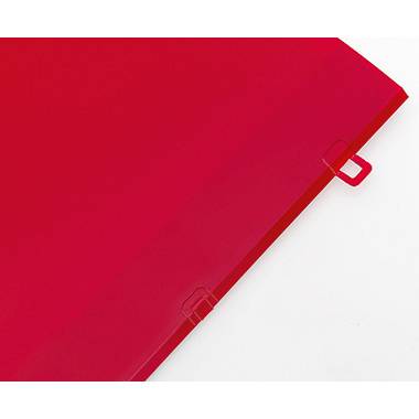 FolderSys Broschürenmappe 10008-80 DIN A4 PP Klarsichttasche rot-1