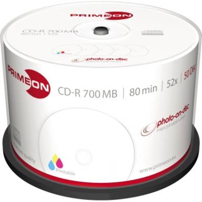 Primeon 2761105 CD-R 80 Rohling 700 MB 50 St. Spindel Bedruckbar