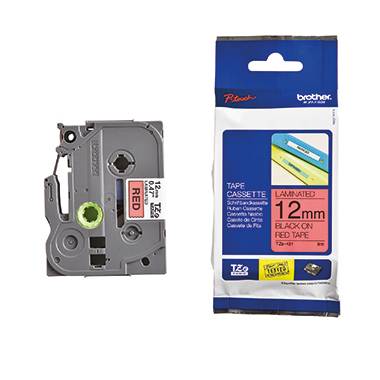 P-touch Schriftbandkassette TZE431 12mmx8m laminiert sw auf rt-0