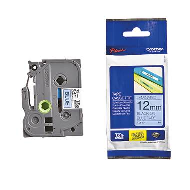 P-touch Schriftbandkassette TZE531 12mmx8m laminiert sw auf bl-0