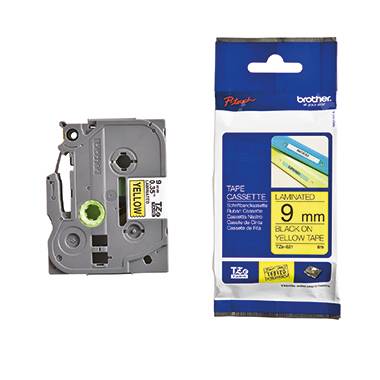 P-touch Schriftbandkassette TZE621 9mmx8m laminiert sw auf ge-0