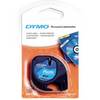 DYMO Schriftbandkassette LetraTag S0721700 12mmx4m schwarz auf blau