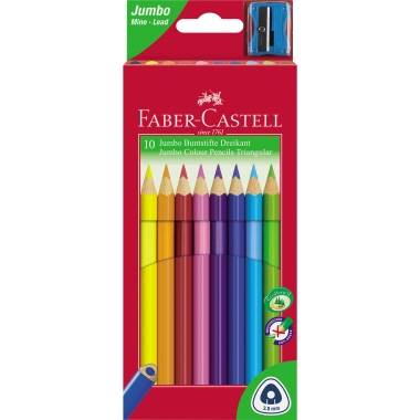 Faber-Castell Farbstift triangular Jumbo farbig sortiert 10 St./Pack.-0