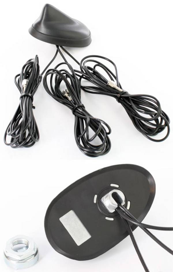 CTFANT-TRIPLE (Fahrzeug-Dachantenne, 3x SMA männlich 3m, GPS/GSM/UMTS/WLAN/BT)