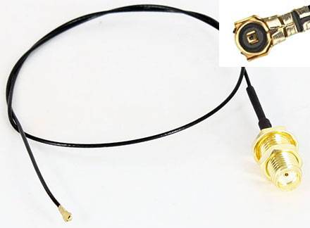 Pigtail Kabel MHF4 SMA weiblich (30cm, für M.2 WLAN, 3G, 4G, 5G, GPS)-0