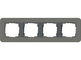 Abdeckrahmen 4f Gira E3 0214423 Dklgrau/Anthrazit-0