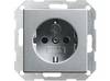 1St. Gira 045326 Steckdose, Alu, Unterputz UP, 1 Fach, IP20