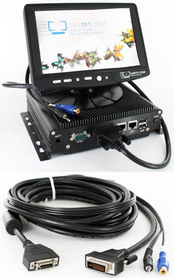 FleetPC-4 / FleetPC-5 / FleetPC-7-B / FleetPC-8 / Anschlusskabel für CTF-, MM-, MH- TFT Displays (mit Rückfahrkamera-Ei