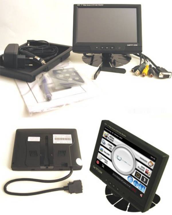 MM400 - VGA 7" TFT - PAL/NTSC -  IR Fernbedienung - Audio [LED-Backlight] (ohne TS)