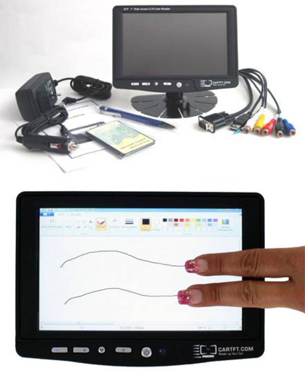 CTF700-CT - VGA 7" TFT - Kapazitiver Multi-Touchscreen USB - PAL/NTSC -  IR - Audio (500 nits) [LED-Backlight]
