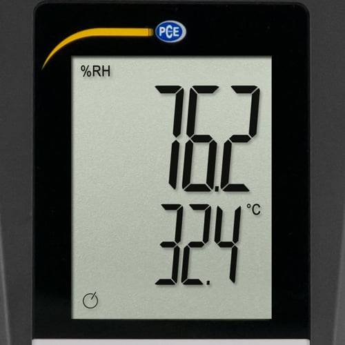 PCE Instruments Thermo-Hygro-Psychrometer PCE-HVAC 3 |Luftfeuchte |Feuchte absolut|%rH |°C |°F |GPP |g/kg |g/m³ |gr/ft³-2