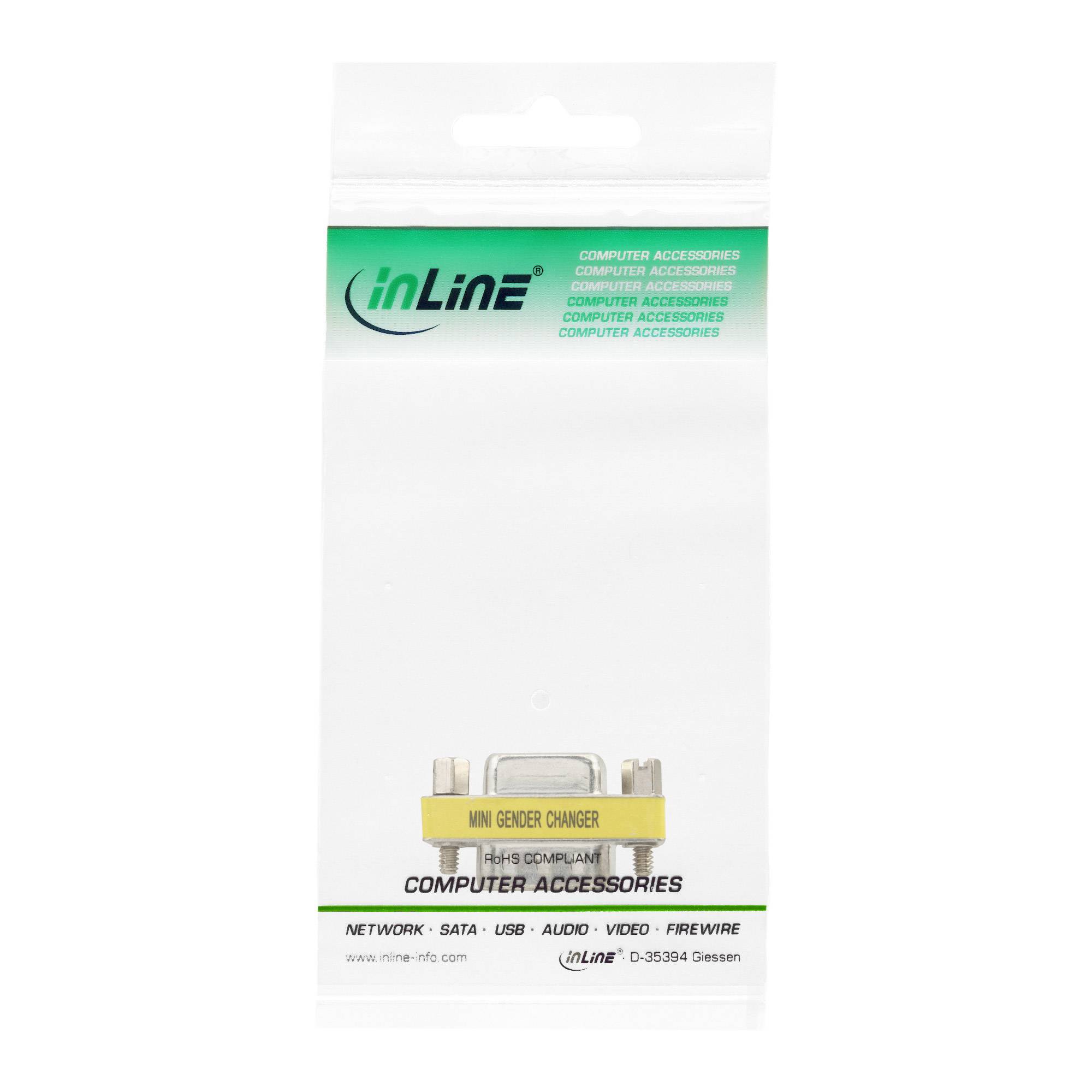 InLine® Mini-Gender-Changer, 15pol HD (VGA), Stecker / Buchse-2