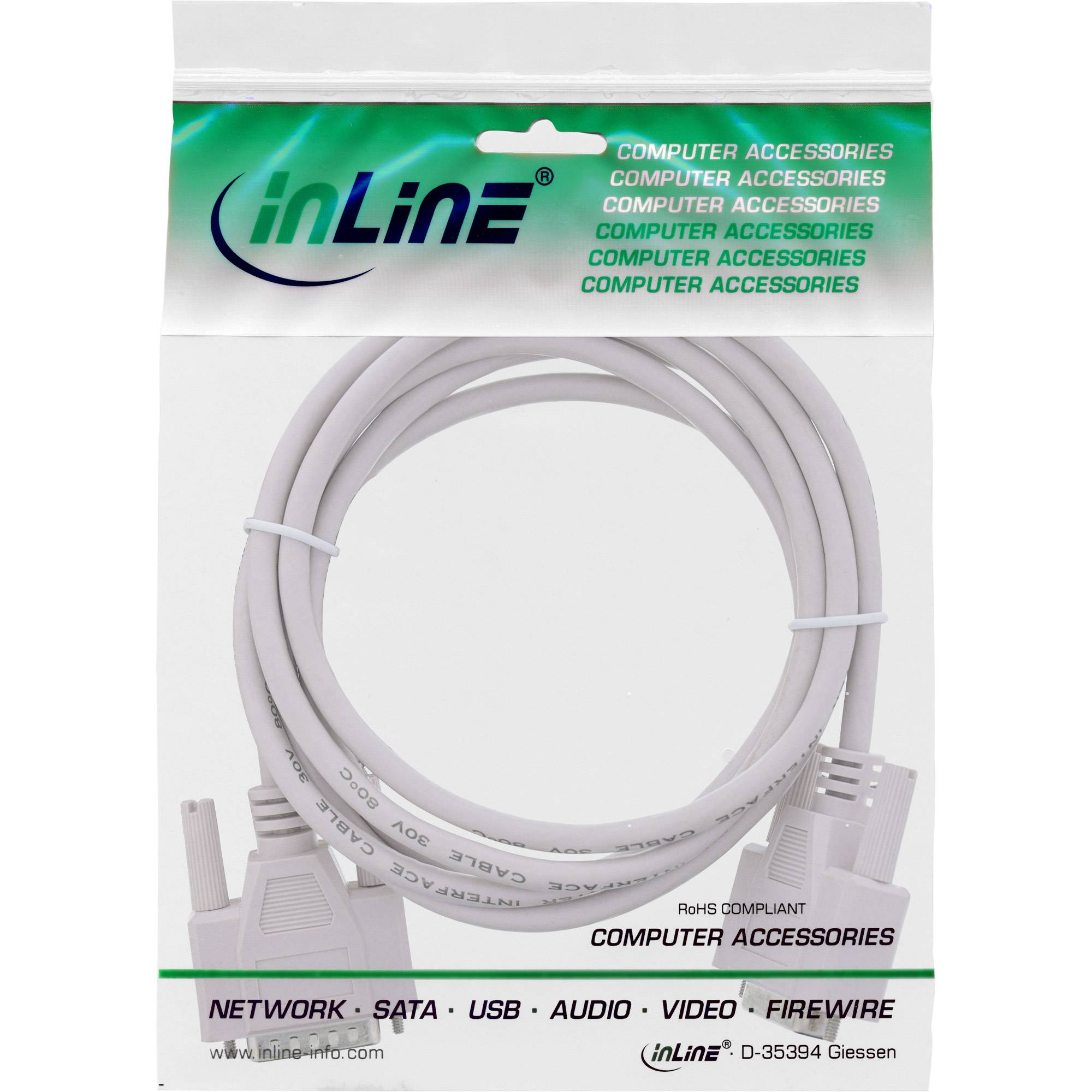 InLine® Joystickverlängerung, 15pol Stecker / Buchse, 10m, vergossen-1