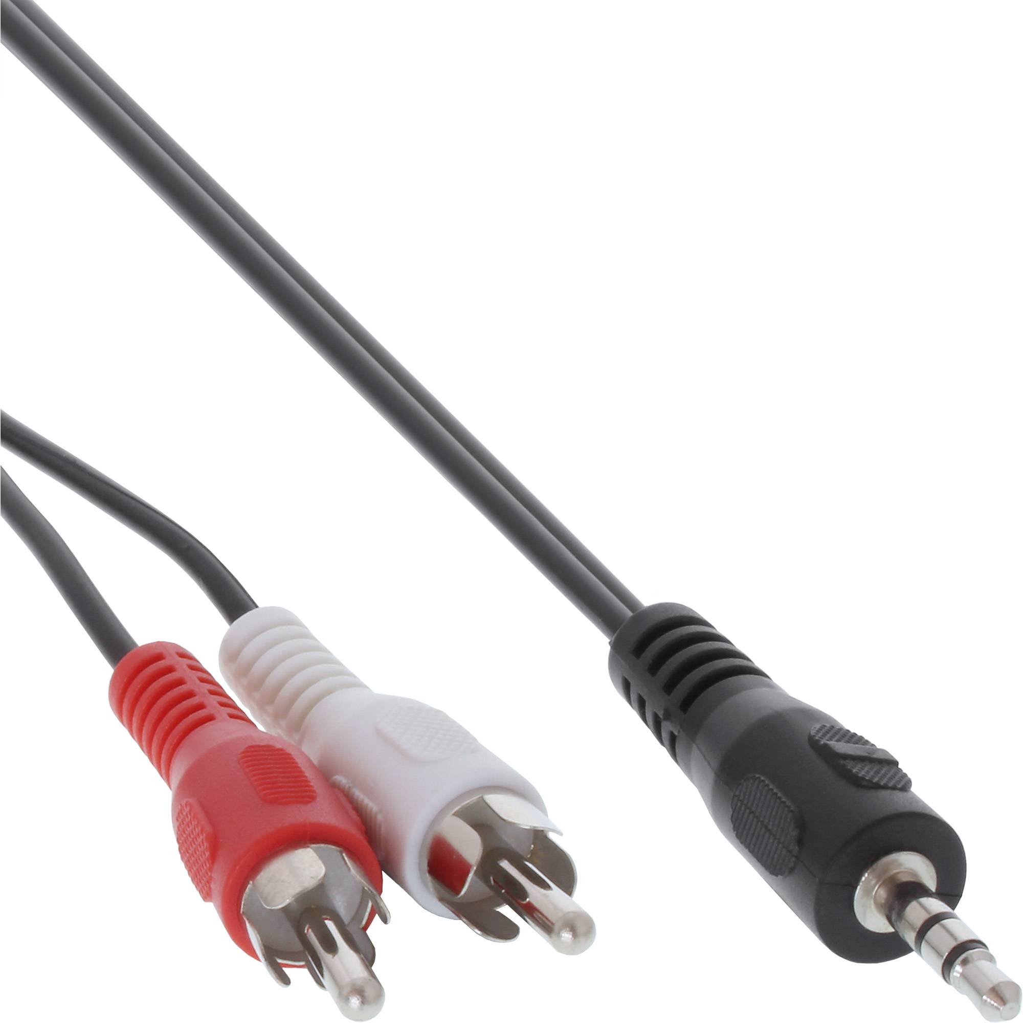 InLine® Cinch/Klinke Kabel, 2x Cinch Stecker an 3,5mm Klinke Stecker, 10m-0