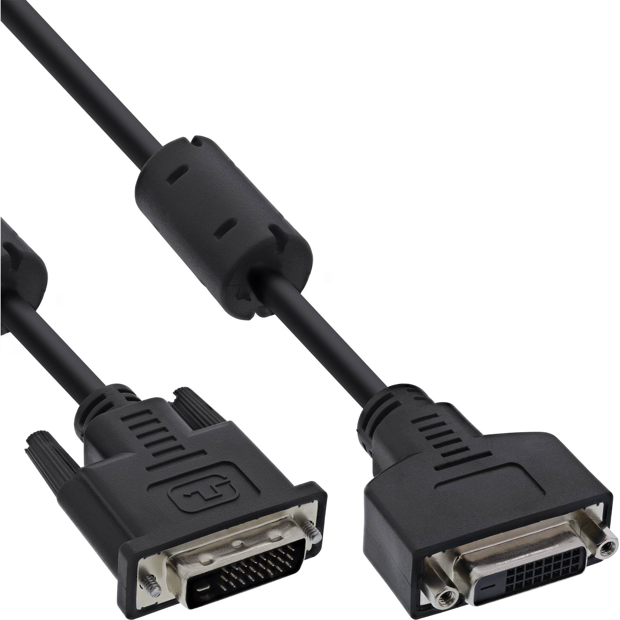 InLine® DVI-D Verlängerung, Dual Link 24+1 ST auf 24+1 BU, 2 Ferrite, 2m-0