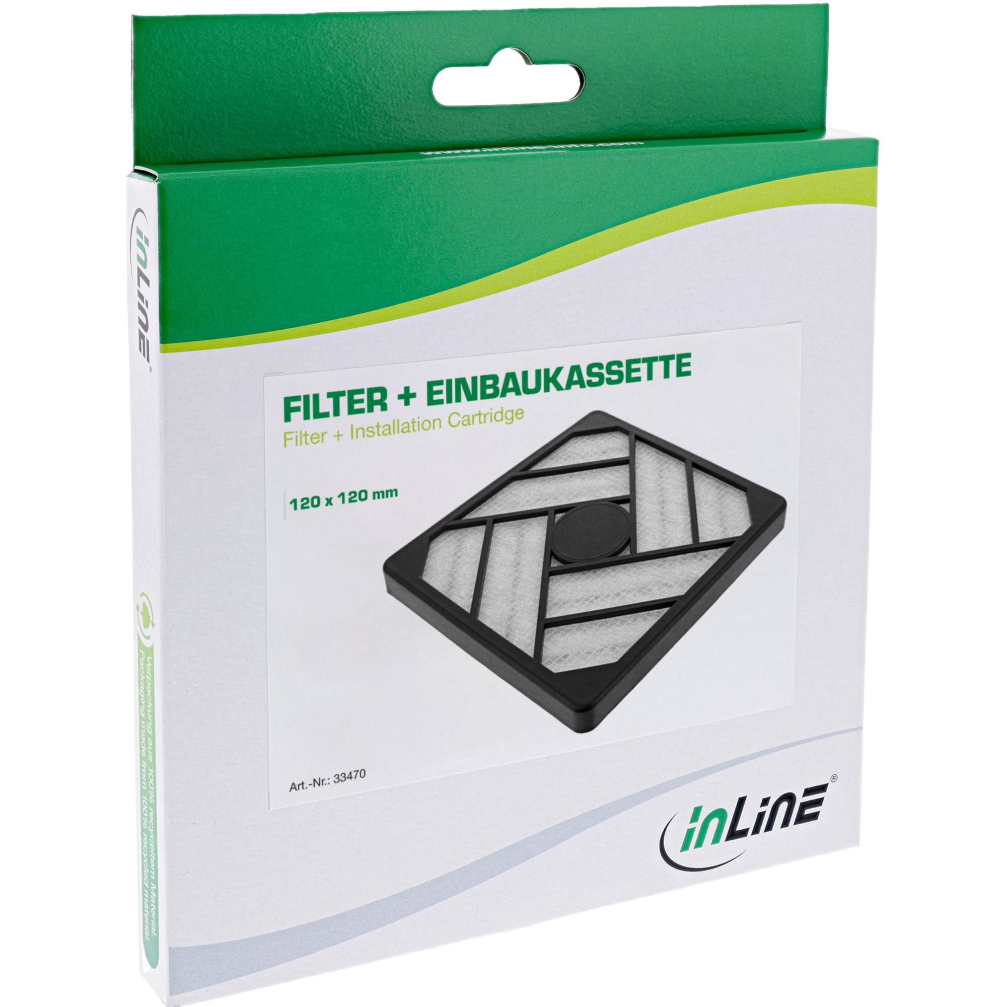 InLine® Filter + Einbaukassette, 120x120mm-1