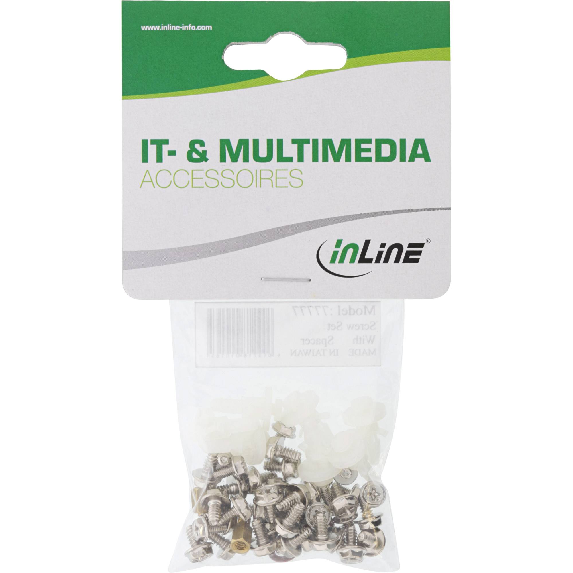InLine® Schraubenset für Mainboard, mit Abstandshaltern, 48-teilig-1