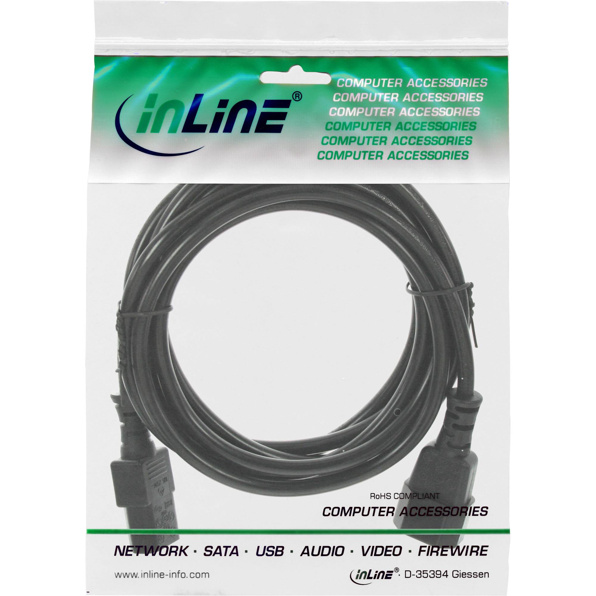 InLine® Kaltgeräteverlängerung, C13 auf C14, 3m-1
