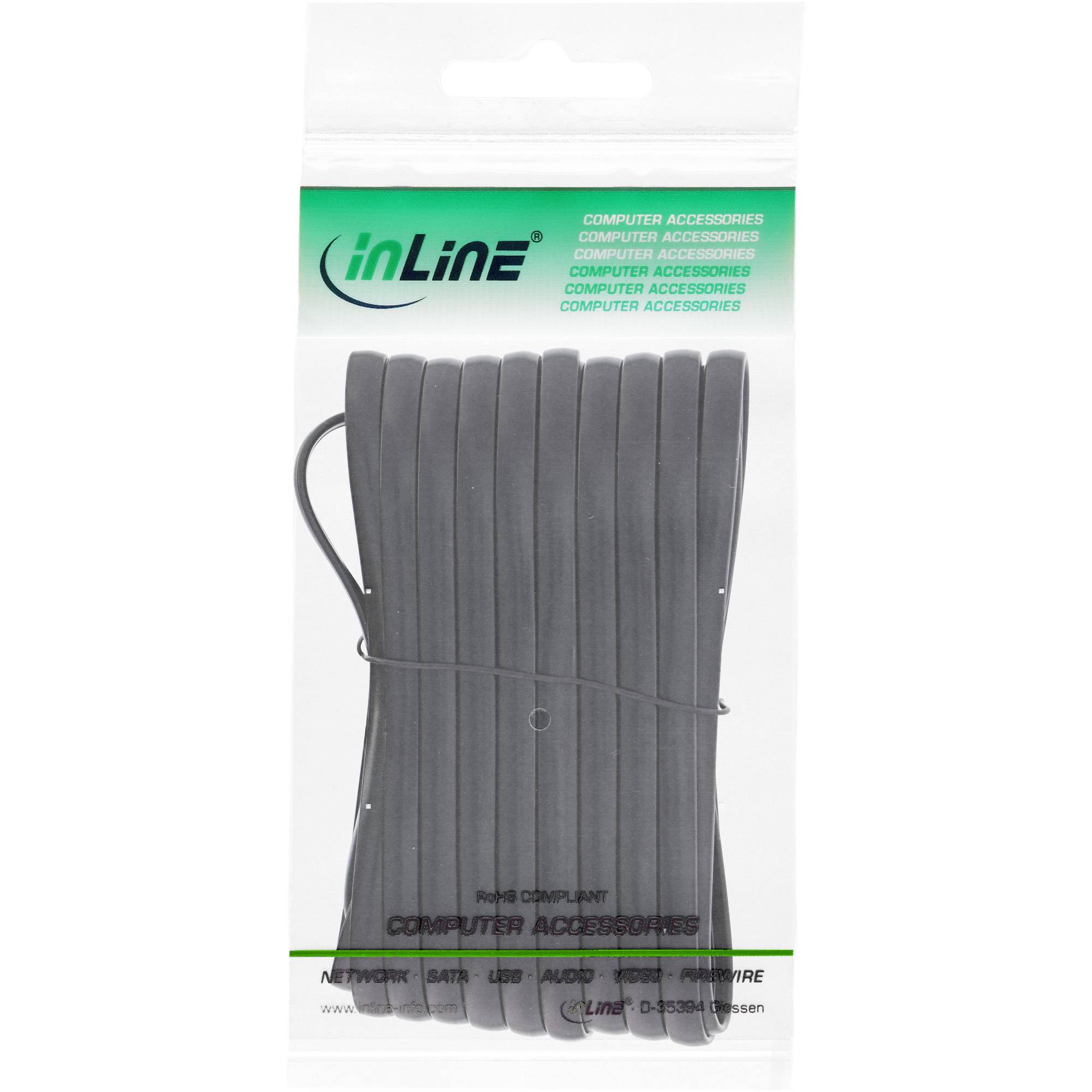 InLine® Modularkabel, RJ12, Stecker / Stecker, 6adrig, 6P6C, 20m-1